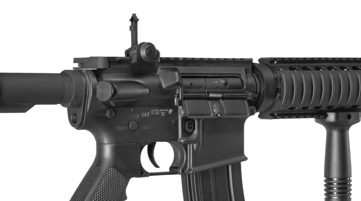 APS M4 RIS Carbine Kompetitor-Series eSilver Edge SDU-MosFet 2.0 AEG 6mm BB schwarz Bild 8