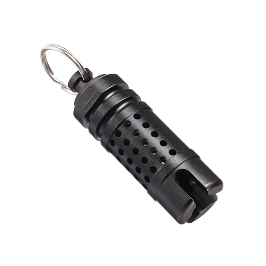 Matrix Hive CNC Aluminium Flash-Hider schwarz 14mm- mit Schlsselanhnger-Adapter Bild 2