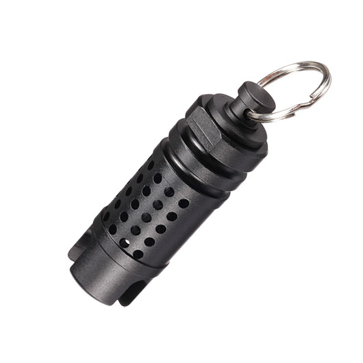 Matrix Hive CNC Aluminium Flash-Hider schwarz 14mm- mit Schlsselanhnger-Adapter Bild 3