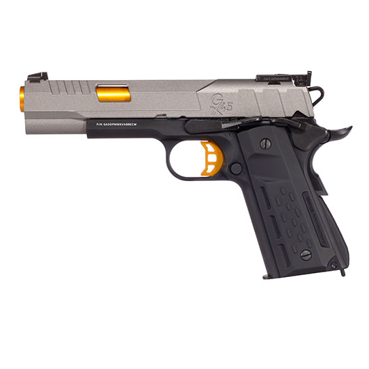 G&G GX45 MkV Airsoftpistole Vollmetall GBB 6mm BB grau inkl. Pistolenkoffer Bild 1