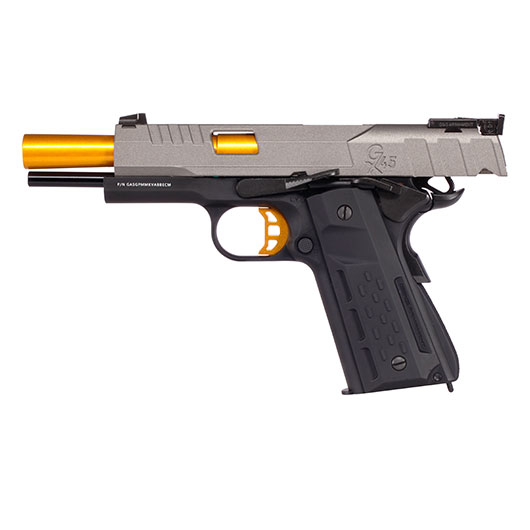 G&G GX45 MkV Airsoftpistole Vollmetall GBB 6mm BB grau inkl. Pistolenkoffer Bild 2