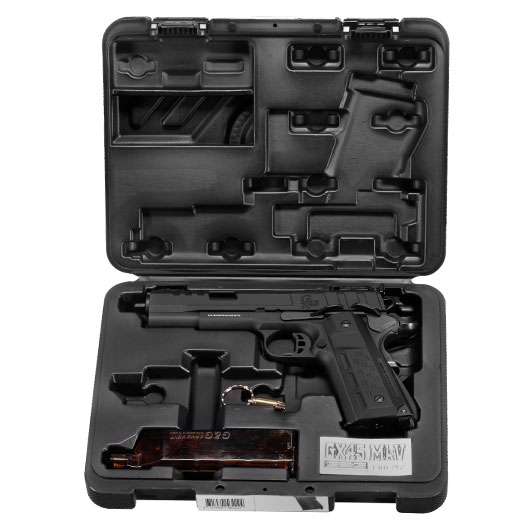 G&G GX45 MkV Airsoftpistole Vollmetall GBB 6mm BB schwarz inkl. Pistolenkoffer Bild 9