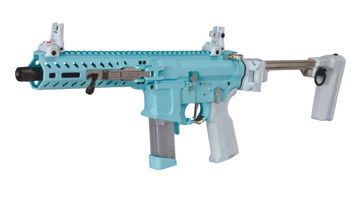 G&G FAR9 Rapid Folding PCC ETU-Mosfet Polymergehuse AEG 6mm BB Macaron Blue Edition