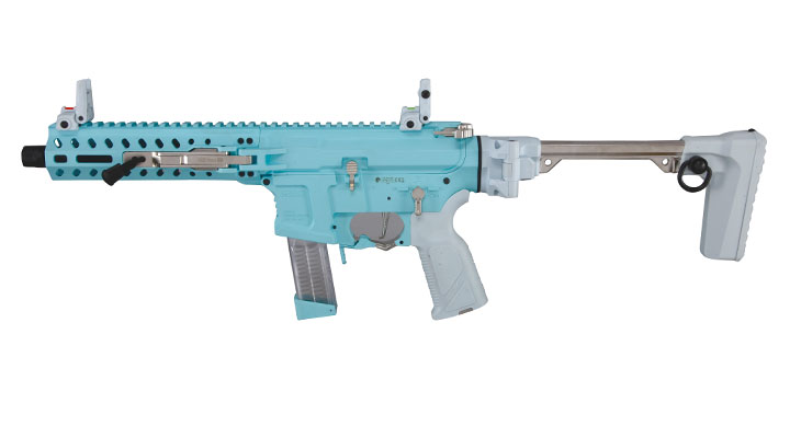 G&G FAR9 Rapid Folding PCC ETU-Mosfet Polymergehuse AEG 6mm BB Macaron Blue Edition Bild 1