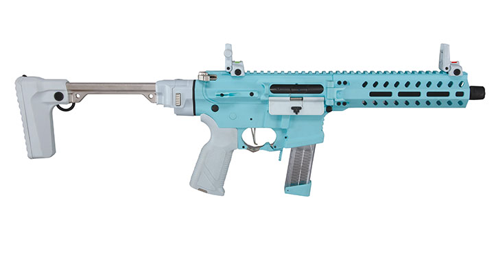G&G FAR9 Rapid Folding PCC ETU-Mosfet Polymergehuse AEG 6mm BB Macaron Blue Edition Bild 2