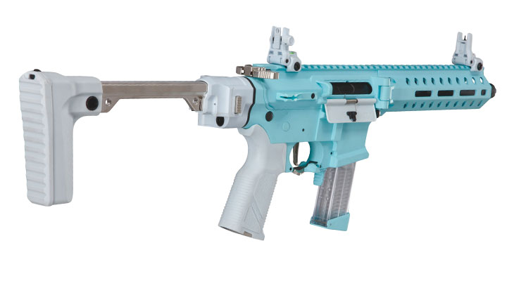G&G FAR9 Rapid Folding PCC ETU-Mosfet Polymergehuse AEG 6mm BB Macaron Blue Edition Bild 3