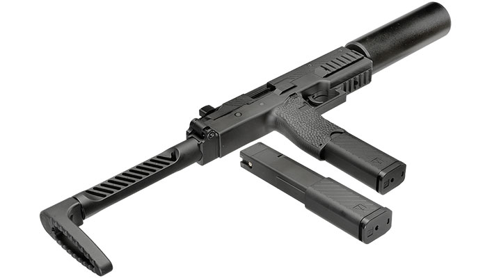 Vorsk VMP-1X PDW Polymer SMG GBB 6mm BB schwarz - Set mit Silencer / Ersatzmagazin Bild 6
