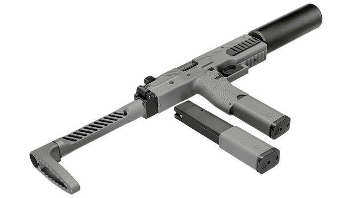 Vorsk VMP-1X PDW Polymer SMG GBB 6mm BB grau - Set mit Silencer / Ersatzmagazin Bild 6