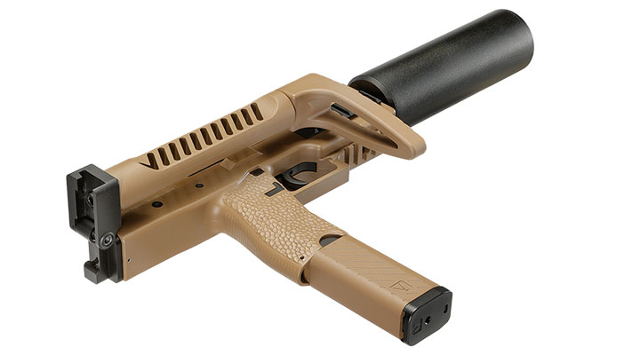 Vorsk VMP-1X PDW Polymer SMG GBB 6mm BB tan - Set mit Silencer / Ersatzmagazin Bild 5