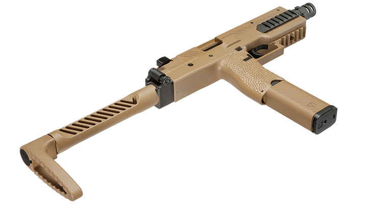 Vorsk VMP-1X PDW Polymer SMG GBB 6mm BB tan - Set mit Silencer / Ersatzmagazin Bild 7