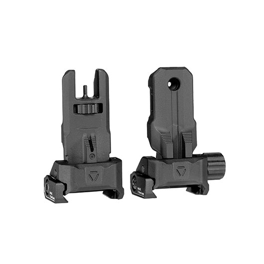MadBull / Strike Industries Polymer Back-Up Low-Profile Flip-Up Zielvisier-Set f. 20 - 22 mm Schienen schwarz