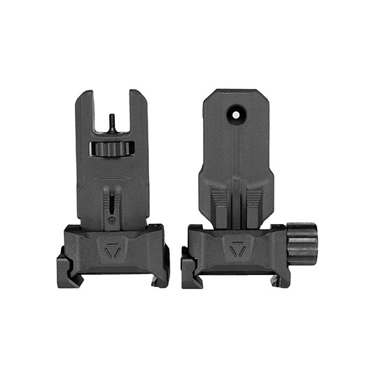 MadBull / Strike Industries Polymer Back-Up Low-Profile Flip-Up Zielvisier-Set f. 20 - 22 mm Schienen schwarz Bild 1