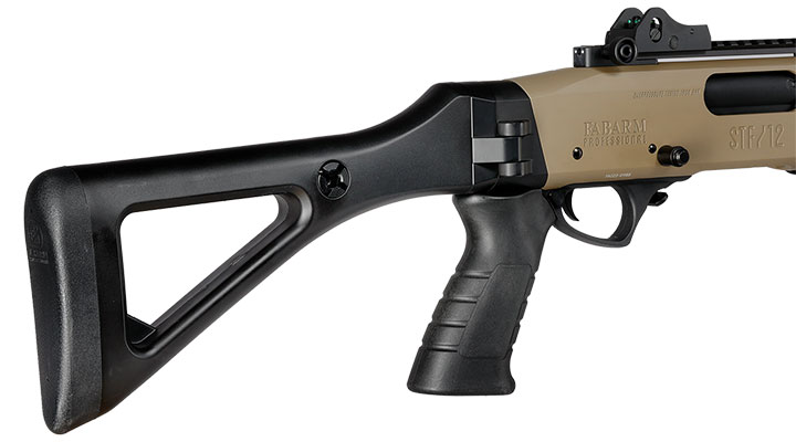 CYMA / BO Manufacture Fabarm STF12 Compact 11 Zoll Vollmetall Pump Action Gas Shotgun 6mm BB Flat Dark Earth Bild 11