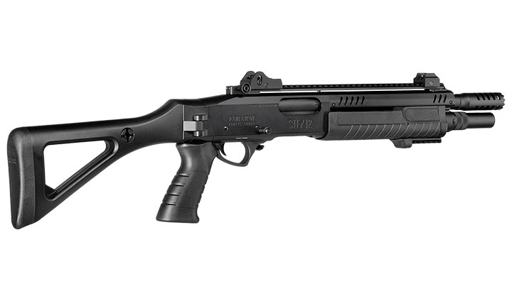 CYMA / BO Manufacture Fabarm STF12 Compact 11 Zoll Vollmetall Pump Action Gas Shotgun 6mm BB schwarz Bild 4