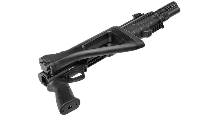 CYMA / BO Manufacture Fabarm STF12 Compact 11 Zoll Vollmetall Pump Action Gas Shotgun 6mm BB schwarz Bild 5
