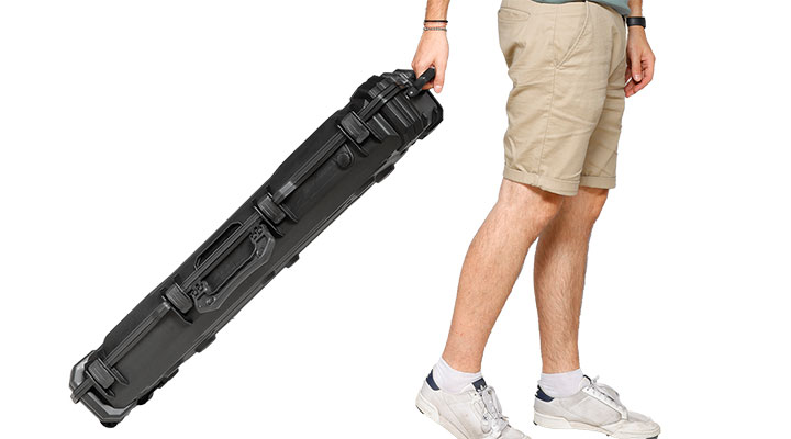 WoSport WST Tactical Rifle Case Waffenkoffer / Trolley 102 x 32,5 x 9 cm Cubed-Schaumstoff IPX7 schwarz Bild 11