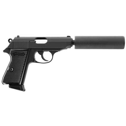 Walther PPK/S Kit mit Silencer Vollmetall GBB 6mm BB Airsoft schwarz Bild 2