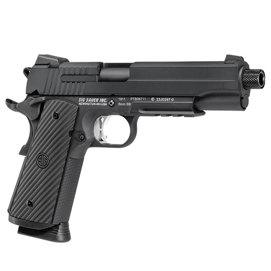 KWC Sig Sauer ProForce 1911 Tacops Vollmetall CO2 BlowBack 6mm BB schwarz Bild 7