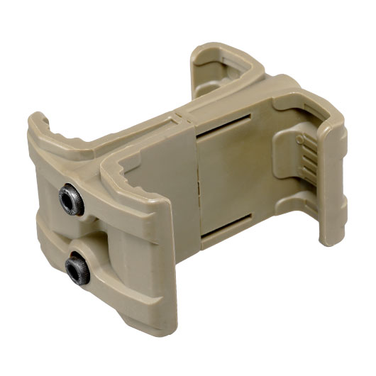 WoSport M4 / M16 / AR15 Polymer Dual-Magazinklammer / Mag Coupler tan Bild 1