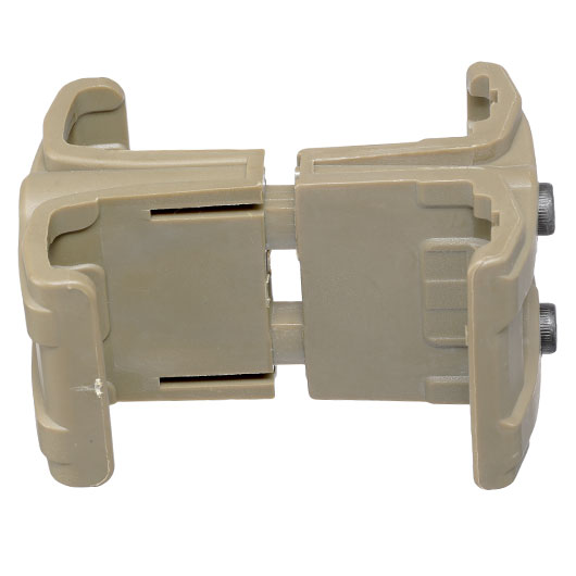 WoSport M4 / M16 / AR15 Polymer Dual-Magazinklammer / Mag Coupler tan Bild 2