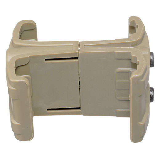 WoSport M4 / M16 / AR15 Polymer Dual-Magazinklammer / Mag Coupler tan Bild 3