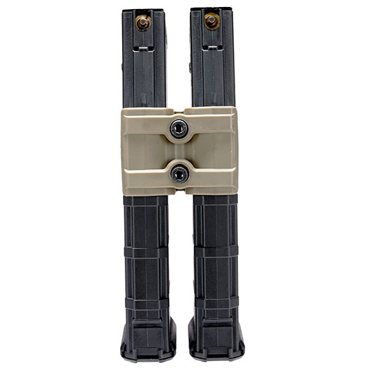 WoSport M4 / M16 / AR15 Polymer Dual-Magazinklammer / Mag Coupler tan Bild 6