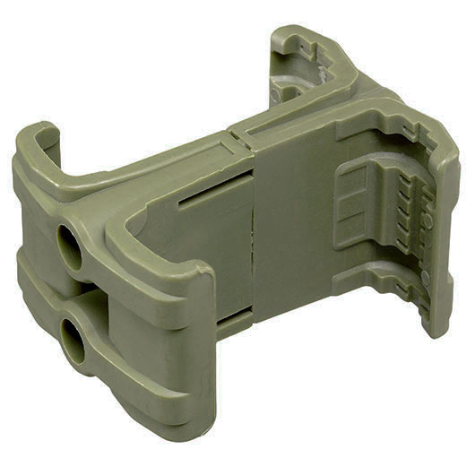 WoSport M4 / M16 / AR15 Polymer Dual-Magazinklammer / Mag Coupler oliv