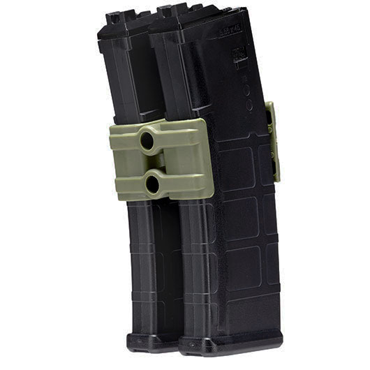 WoSport M4 / M16 / AR15 Polymer Dual-Magazinklammer / Mag Coupler oliv Bild 4