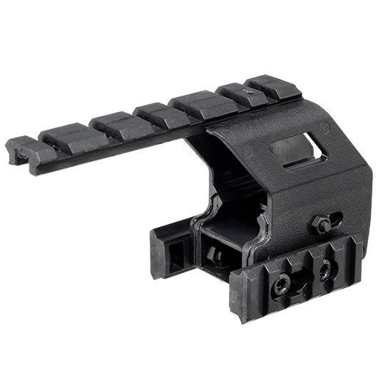 WoSport Polymer 21mm Universal Rail Montage f. G17 / G18 / G19 Pistolen schwarz Bild 2