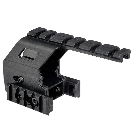 WoSport Polymer 21mm Universal Rail Montage f. G17 / G18 / G19 Pistolen schwarz Bild 3