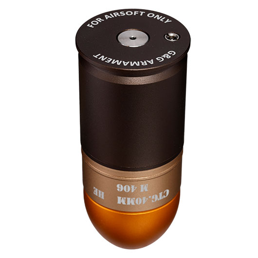 G&G GM406 40mm Vollmetall Hlse / Einlegepatrone f. 70 6mm BBs gold inkl. Abdeckungen Bild 7
