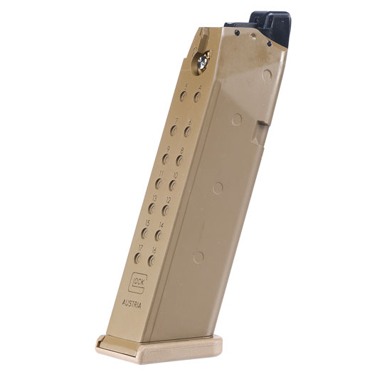 VFC Glock 19X Magazin 22 Schuss Coyote Tan - Softairgas-Version Bild 1