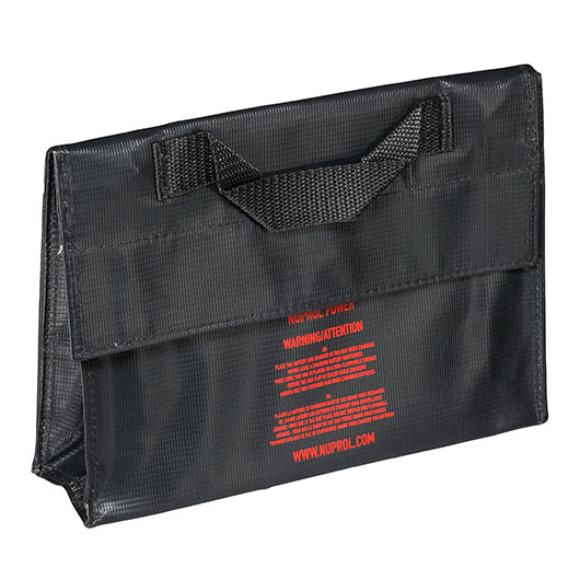 Nuprol LiPo Safety Storage Bag 24,0 x 6,4 x 1,8 cm Feuerfeste Sicherheitstasche schwarz