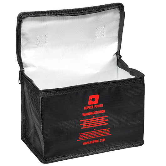 Nuprol LiPo Safety Storage Bag 21,5 x 15,5 x 11,5 cm Feuerfeste Sicherheitstasche schwarz Bild 5