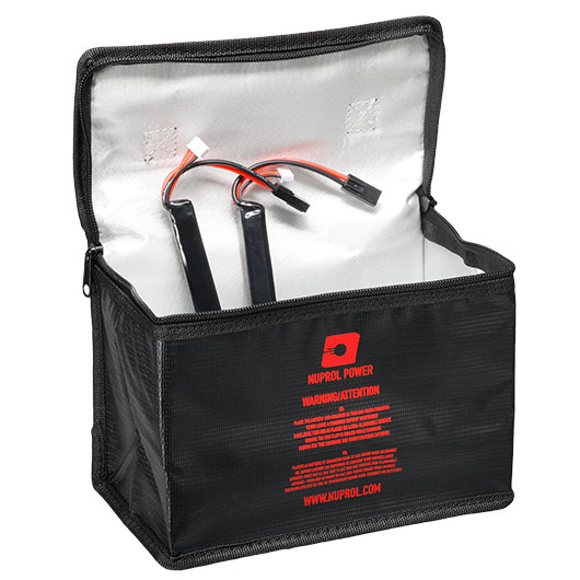 Nuprol LiPo Safety Storage Bag 21,5 x 15,5 x 11,5 cm Feuerfeste Sicherheitstasche schwarz Bild 6