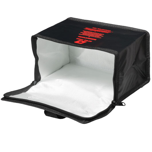 Nuprol LiPo Safety Storage Bag 21,5 x 15,5 x 11,5 cm Feuerfeste Sicherheitstasche schwarz Bild 7
