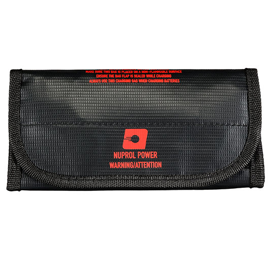 Nuprol LiPo Safety Bag Small 18,5 x 7,5 x 6,0 cm Feuerfeste Sicherheitstasche schwarz Bild 1