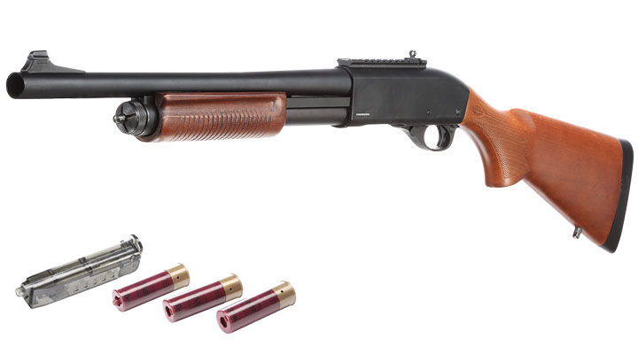 Golden Eagle M8870 Vollmetall Pump Action Gas Shotgun 6mm BB Echtholz-Version