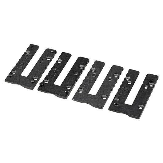 Umarex Adapterplatten 4er Set MOS 3 fr Glock Softairpistolen mit MOS 3 Standard schwarz Bild 1