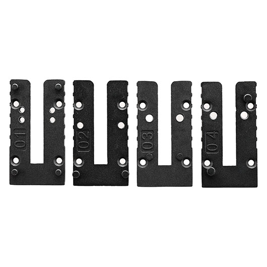 Umarex Adapterplatten 4er Set MOS 3 fr Glock Softairpistolen mit MOS 3 Standard schwarz Bild 3