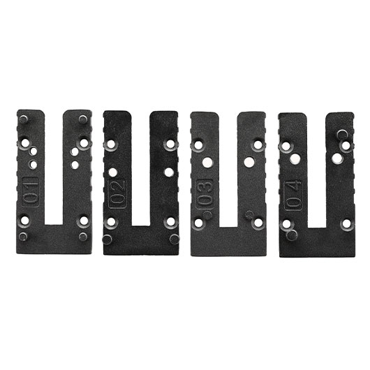 Umarex Adapterplatten 4er Set MOS 3 fr Glock Softairpistolen mit MOS 3 Standard schwarz Bild 4