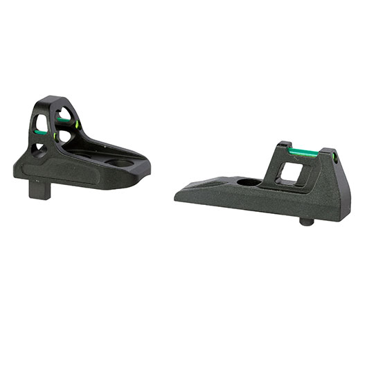 Narcos Airsoft CNC Aluminium Ghost Ring Fiber-Optik Visier Set f. AAP-01 GBB Pistolen schwarz Bild 1