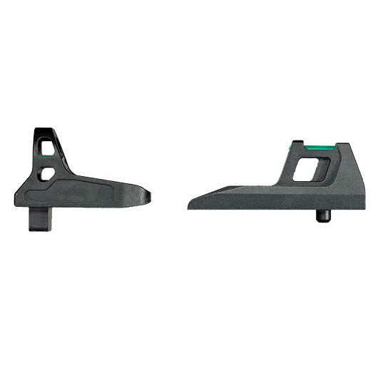 Narcos Airsoft CNC Aluminium Ghost Ring Fiber-Optik Visier Set f. AAP-01 GBB Pistolen schwarz Bild 5