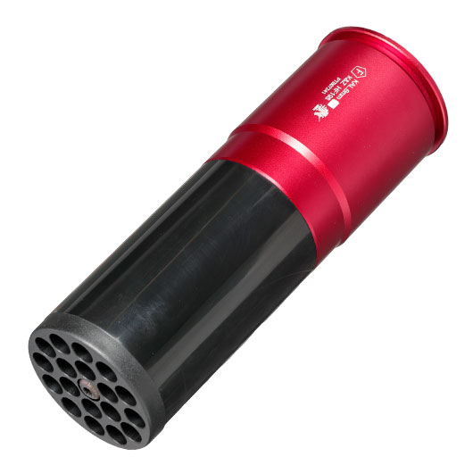 APS Hellfire 40mm Vollmetall Hlse / Einlegepatrone f. 198 6mm BBs rot / schwarz