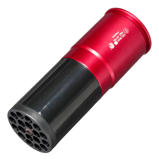 APS Hellfire 40mm Vollmetall Hlse / Einlegepatrone f. 162 6mm BBs rot / schwarz
