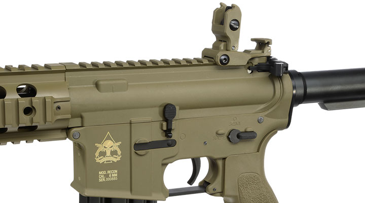Evolution Airsoft Recon UX 9 Silent Ops Carbontech S-AEG 6mm BB Tan Bild 7
