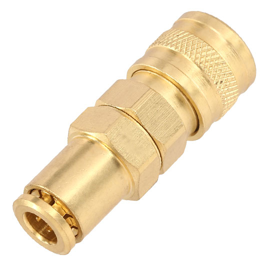 BalystiK QD Fitting weiblich mit 6mm Macroline HPA-Adapter gold - US Version