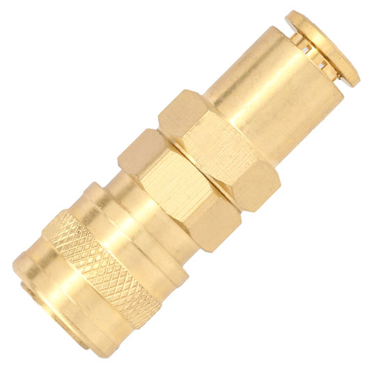 BalystiK QD Fitting weiblich mit 6mm Macroline HPA-Adapter gold - US Version Bild 2