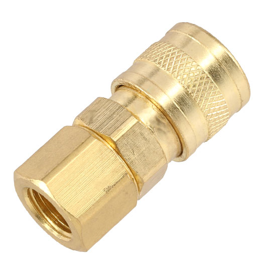 BalystiK QD Fitting weiblich mit HPA-Adapter 1/8 Zoll NPT Gewinde gold - US Version Bild 1
