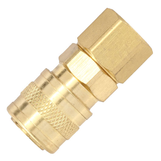 BalystiK QD Fitting weiblich mit HPA-Adapter 1/8 Zoll NPT Gewinde gold - US Version Bild 2